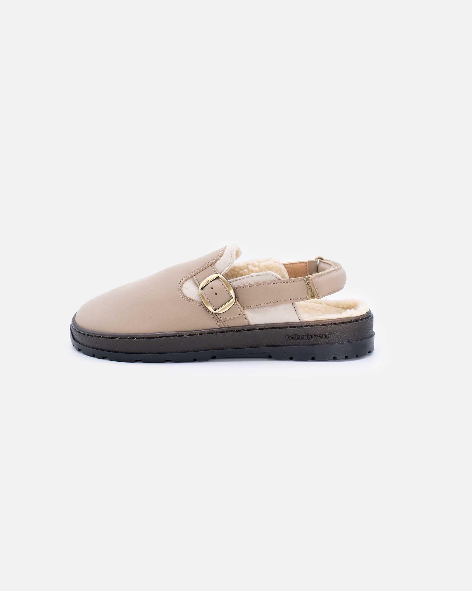 Grey Buckled Clog Barefoot - Vool