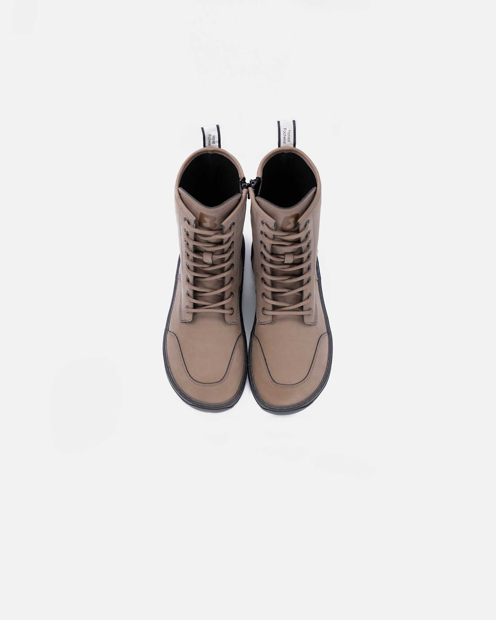 Grey Combat Barefoot Boots - Omega